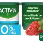ACTIVIA yaourt fraise 0%mg (4x125g)