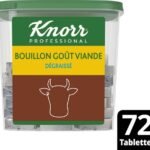 KNORR bouillon de viande faib.gras 72pc