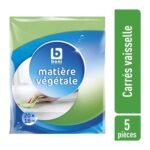 B carrés vaisselles végétale 5pc