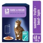 B chat viande&pois.jelly ASC 48x100g