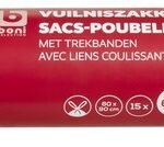B sac poubelle lien couliss. 15x60L