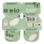 B BIO yaourt entier nature 4x125g
