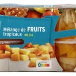 B mél.fruits tropicaux jus cup 4x120g