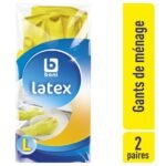 BONI gants ménage jaune L 2pc