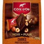 CÔTE D'OR Carrés Noir Noisettes 200g