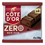 CÔTE D'OR Zero chocolat noir (4x50g)