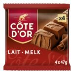 CÔTE D'OR lait 4x47g