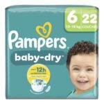 PAMPERS baby dry taille 6 13-18 kg (22pc)