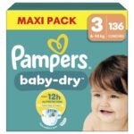 PAMPERS couch. b-dry max t3 6-10kg (136pc)