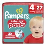 PAMPERS couches baby-dry t4 9-14kg (27pc)
