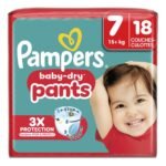 PAMPERS baby dry pants t7 +15kg (18pc)