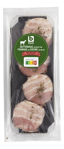 3421279 B Fromage de Chèvre Lard fumé (4x30g) - Image 1