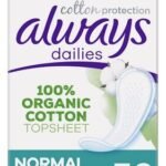 ALWAYS Cotton protec. liners norm. 52pc