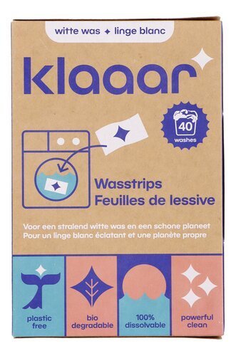 3342508 KLAAAR Feuilles lessive linge blanc 40pc - Image 1