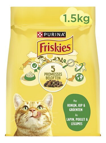 3684621 FRISKIES chat adulte lapin&poulet 1,5kg - Image 1