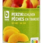 B tranches de pêches au jus cons 410g