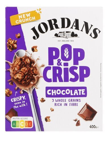 3913490 JORDANS Pop & Crisp Chocolate 400g - Image 1