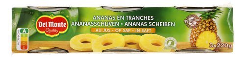 3920439 DEL MONTE tranch.ananas jus 3x220g – Image 1