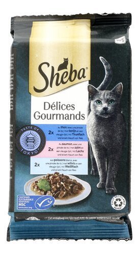 3924829 SHEBA pouch chat taste of Tokyo 6x50g - Image 1