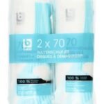 B disques démaquillants coton 2x70pc