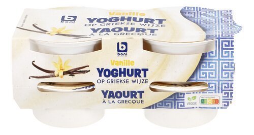 3950165 B yaourt grec vanille 4x150g - Image 1