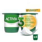 ACTIVIA yaourt entier nature 125gx4 500g