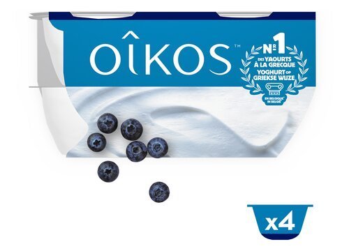 3950542 OIKOS yaourt grec myrtille 4x115g - Image 1