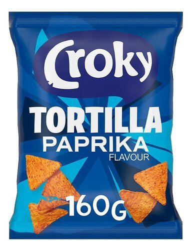 3955232 CROKY Tortilla chips Paprika 160g – Image 1