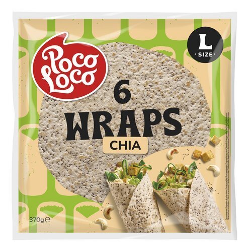 3963421 POCO LOCO chia wraps 6pc 370g - Image 1