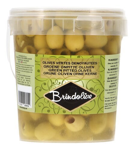 3973387 BRINDOLIVE Olives Dénoyauté Vert 880g – Image 1