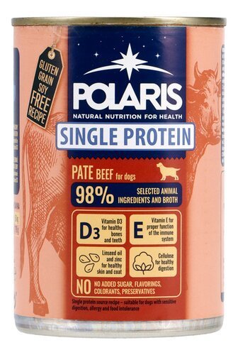 3979333 POLARIS paté au boeuf chien 400g - Image 1