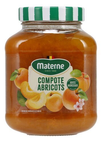 3990438 MATERNE Compote d'abricots 600g - Image 1