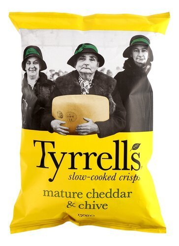 4012289 TYRRELLS chips mat. cheddar&chive 150g - Image 1