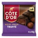 CÔTE D'OR noir praliné truffle 4x44g