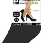 DIM Ess.Mousse socquette noir 35-41 2p