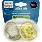 AVENT sucet.Air +18m menthe/ivoire 2pc