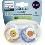 AVENT sucette Air Happy +0m mix 2pc