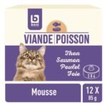 BONI chat mousse viande&poisson 12x85g