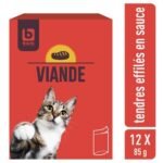 BONI chat effilés viande en sauce 12x85g