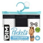 DIM boxer coton PC Noeud Noir 36/38 3pc