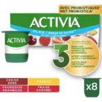 ACTIVIA yaourt fruits 0%mg 8x125g