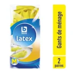 BONI gants ménage jaune M 2pc