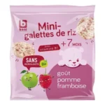 BONI BIO Galettes riz Pomm.Framboise 40g
