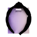 ZENNER diadème plissé noir (1pc)
